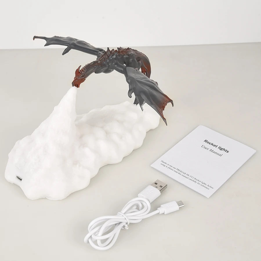 Fire & Ice Dragon Lamp – DragonAura™