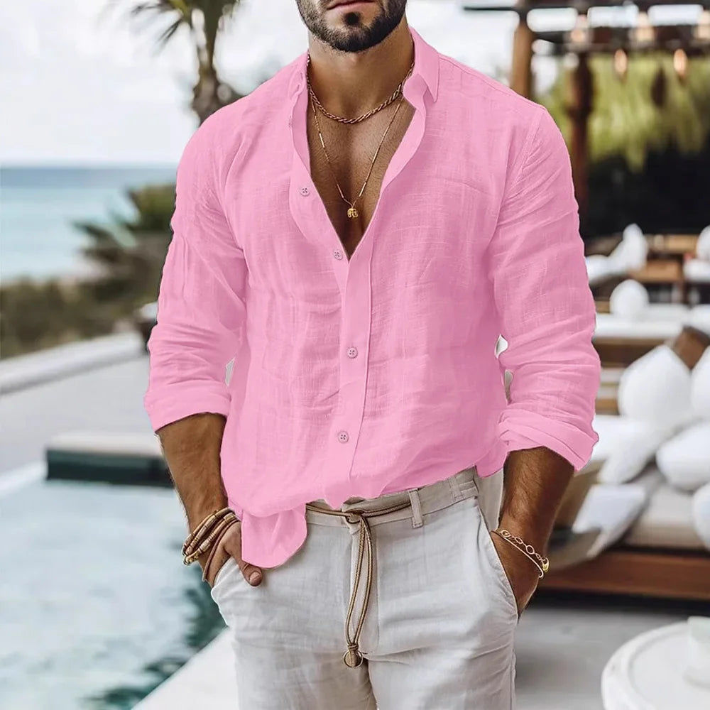 Coastal Linen Shirt – TideFlow™
