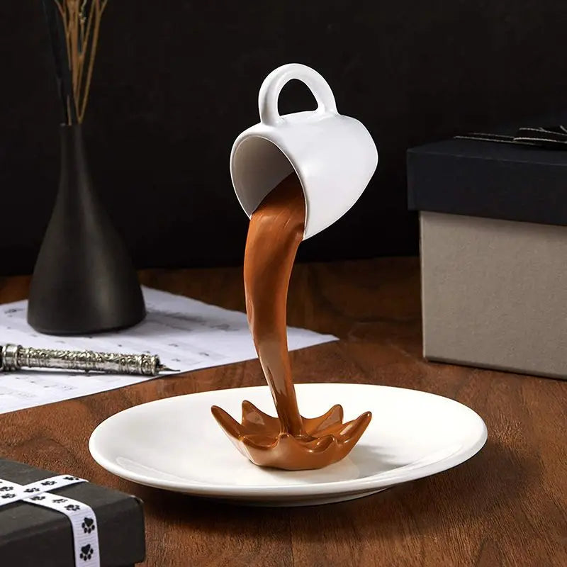 Floating Coffee Cup Sculpture – Creative Home Art