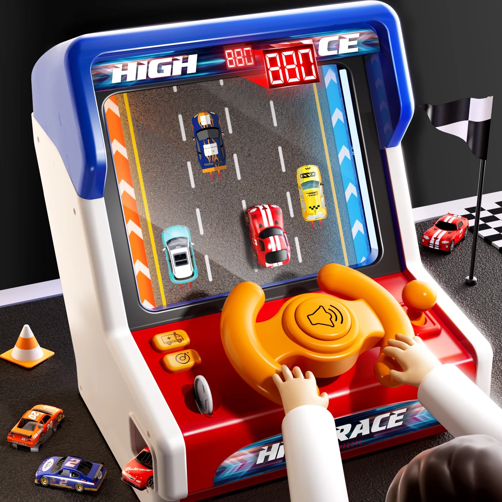 RaceMaster™ – Ultimate Mini Arcade Thrill for Young Champions