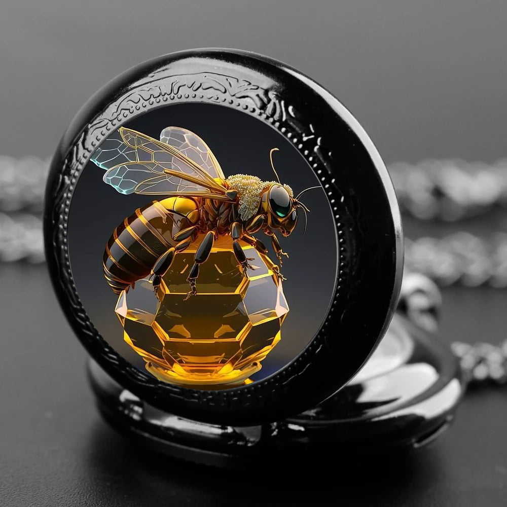 Honey Glass Dome Pocket Watch – TimeHive™