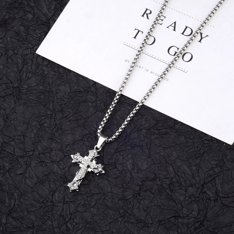 Titanium Steel Cross Necklace – TitanFaith™