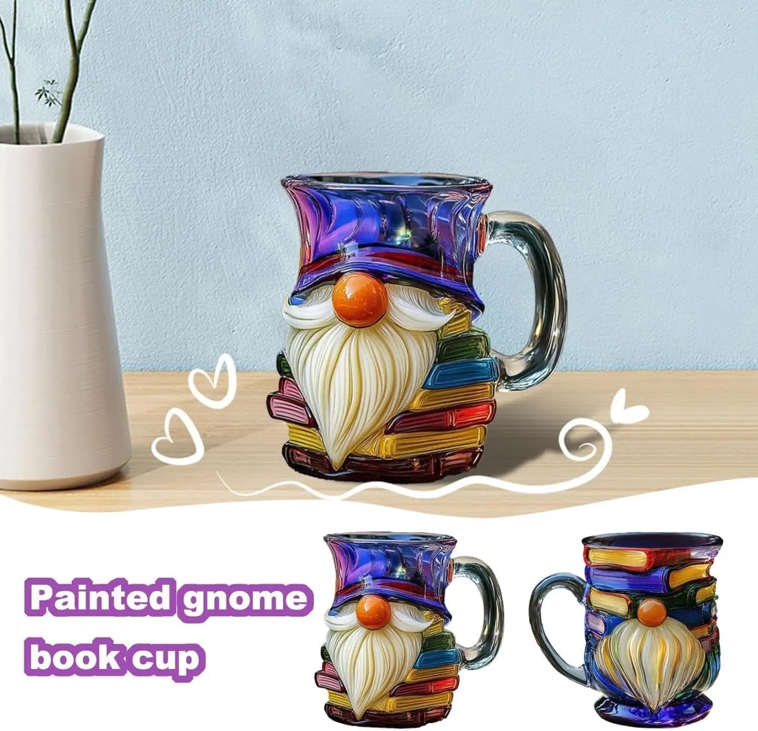 Painted Gnome Book Mug – NovelGnome™