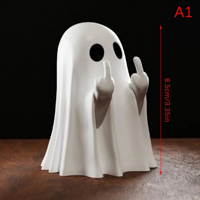 Middle Finger Ghost Figurine – SpookyFun™