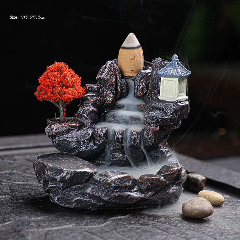 Waterfall Backflow Incense Holder – AromaCascade™