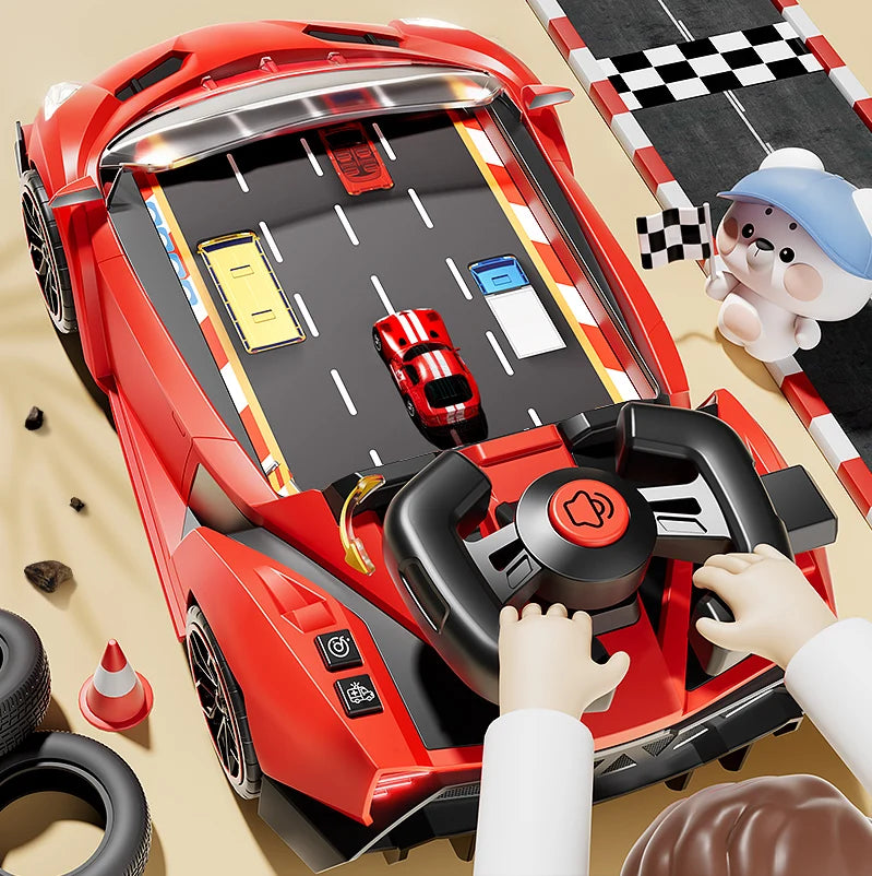 🏁 TurboTrack™ – 2-in-1 Race Car Arena for Kids