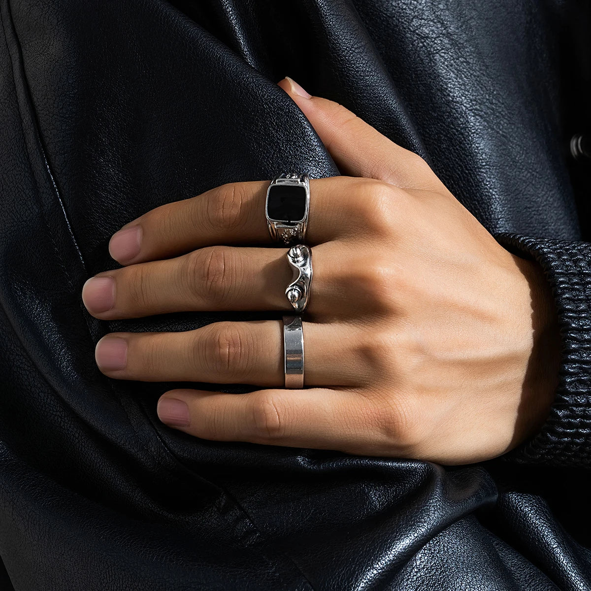 Gothic Punk Ring Set – DarkCore™