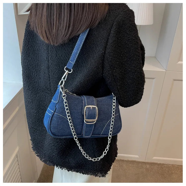 Denim Crossbody Bag – IndigoMuse™