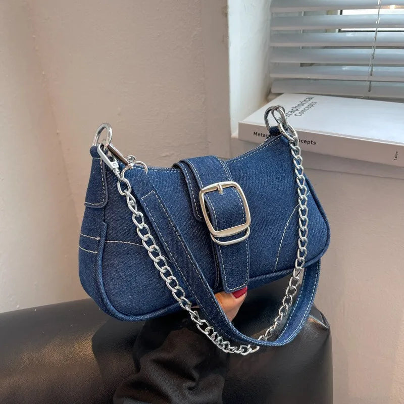 Denim Crossbody Bag – IndigoMuse™