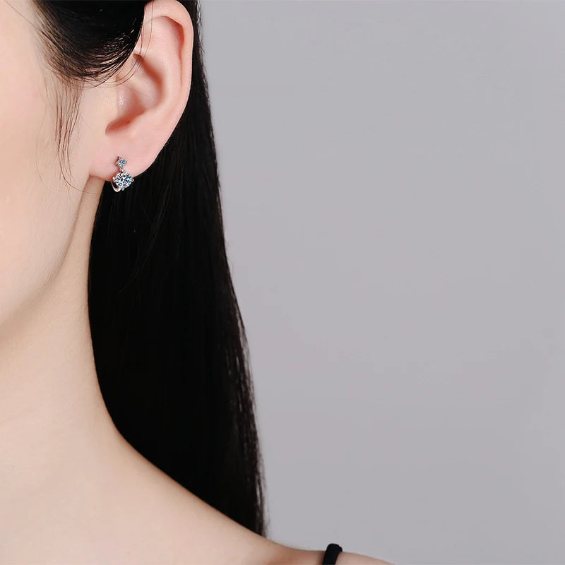Full Moissanite Hoop Earrings – Éclat™
