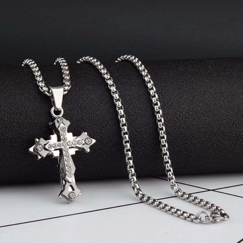 Titanium Steel Cross Necklace – TitanFaith™