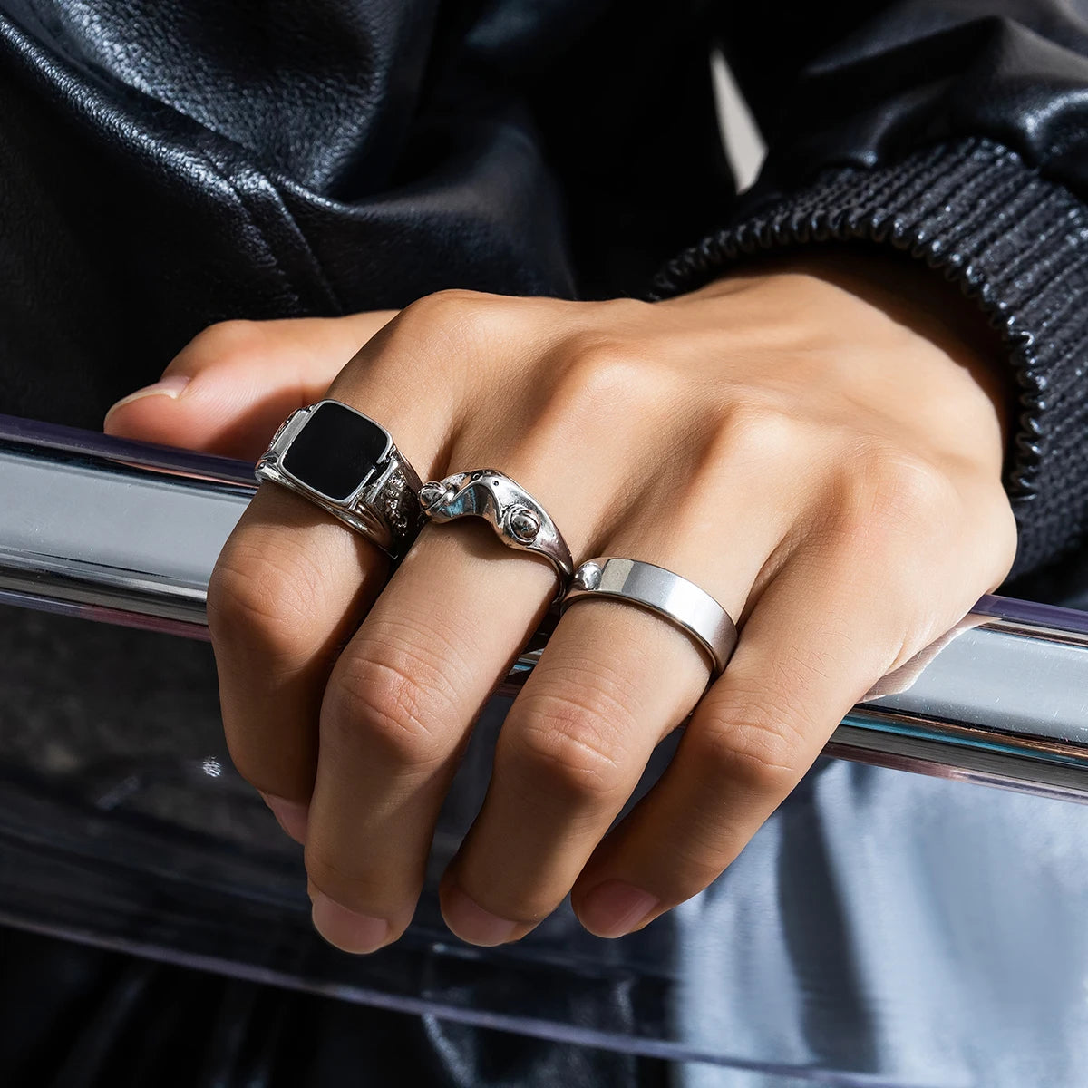 Gothic Punk Ring Set – DarkCore™