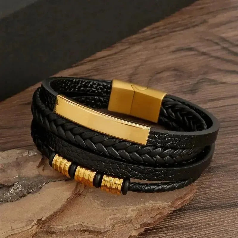 Multi-Layer Leather Bracelet – UrbanEdge™