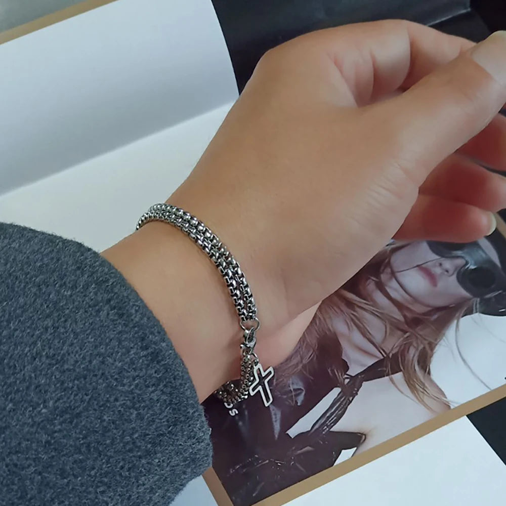 Double Chain Cross Bracelet – CrossLink™