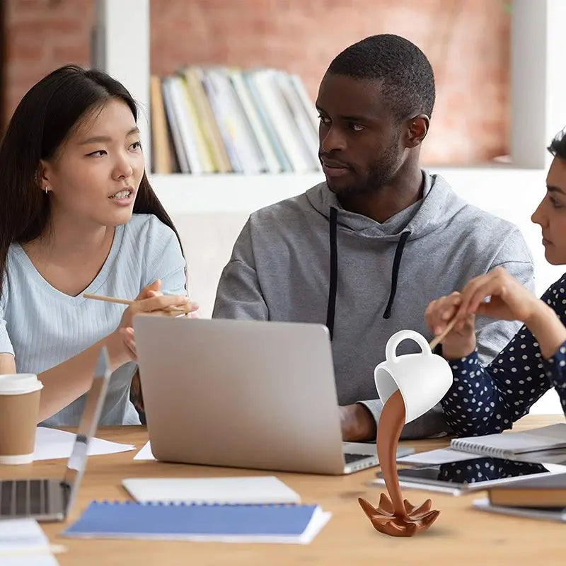 Floating Coffee Cup Sculpture – Creative Home Art