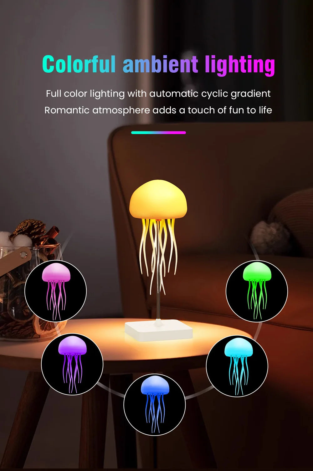 Jellyfish Cartoon LED Night Light – JellyGlow™