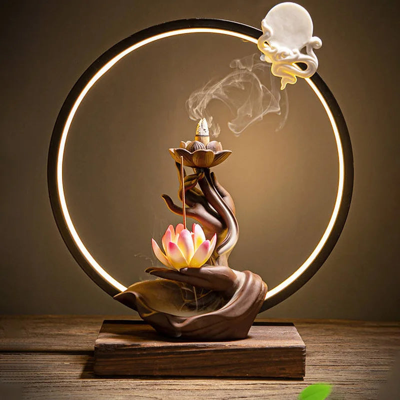 Lotus Dragon Incense Burner – ZenFlow™