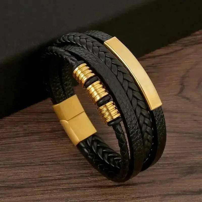Multi-Layer Leather Bracelet – UrbanEdge™