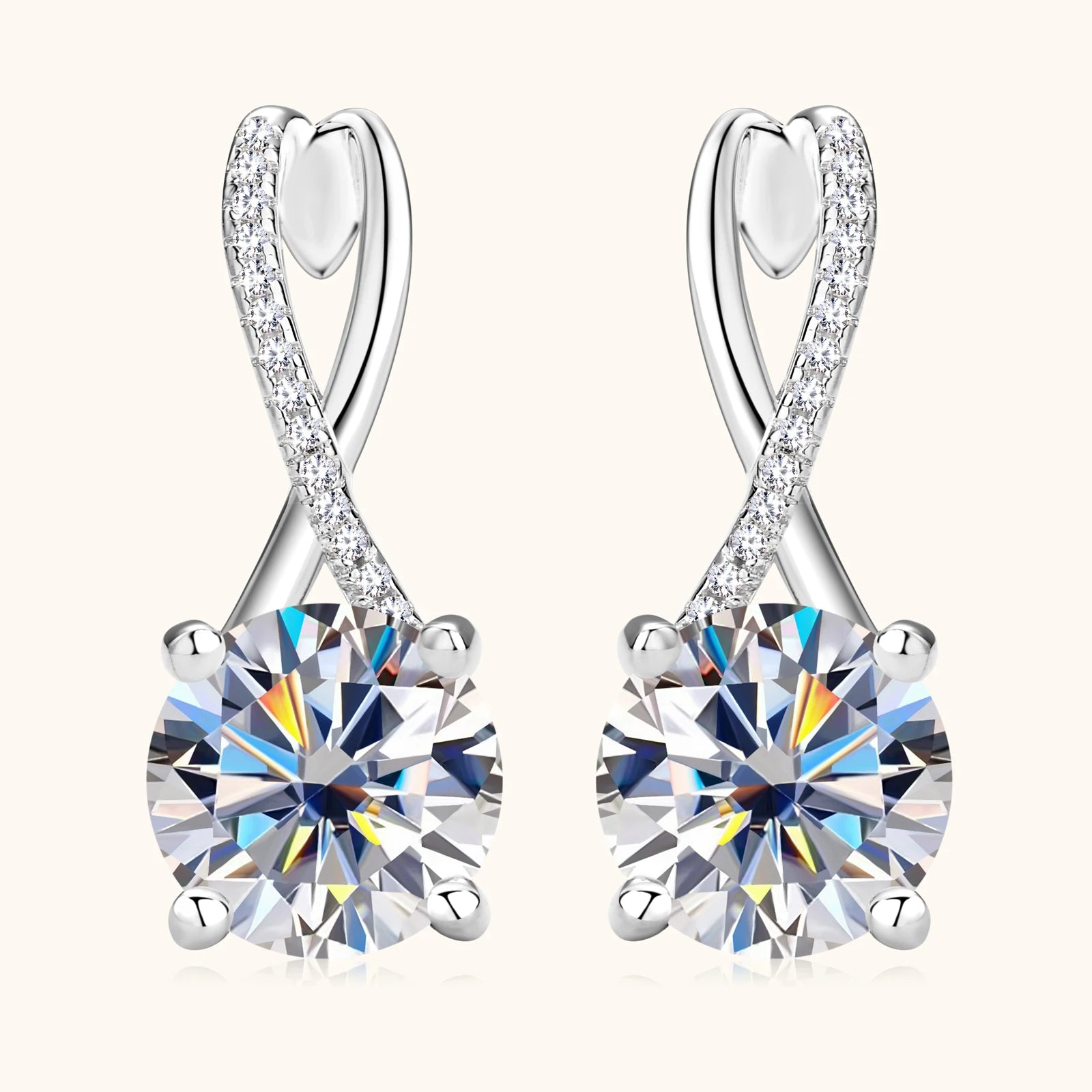 18K Gold Moissanite Hoop Earrings – Aurélia™