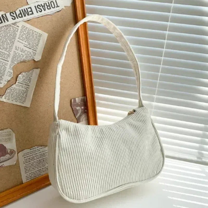 Vintage Corduroy Shoulder Bag – RetroCharm™