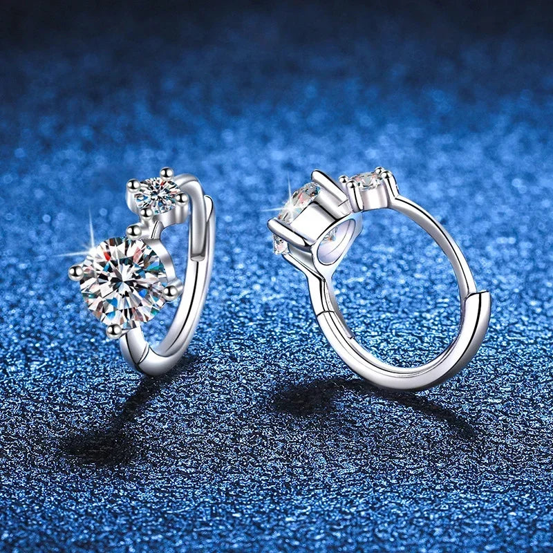 Full Moissanite Hoop Earrings – Éclat™