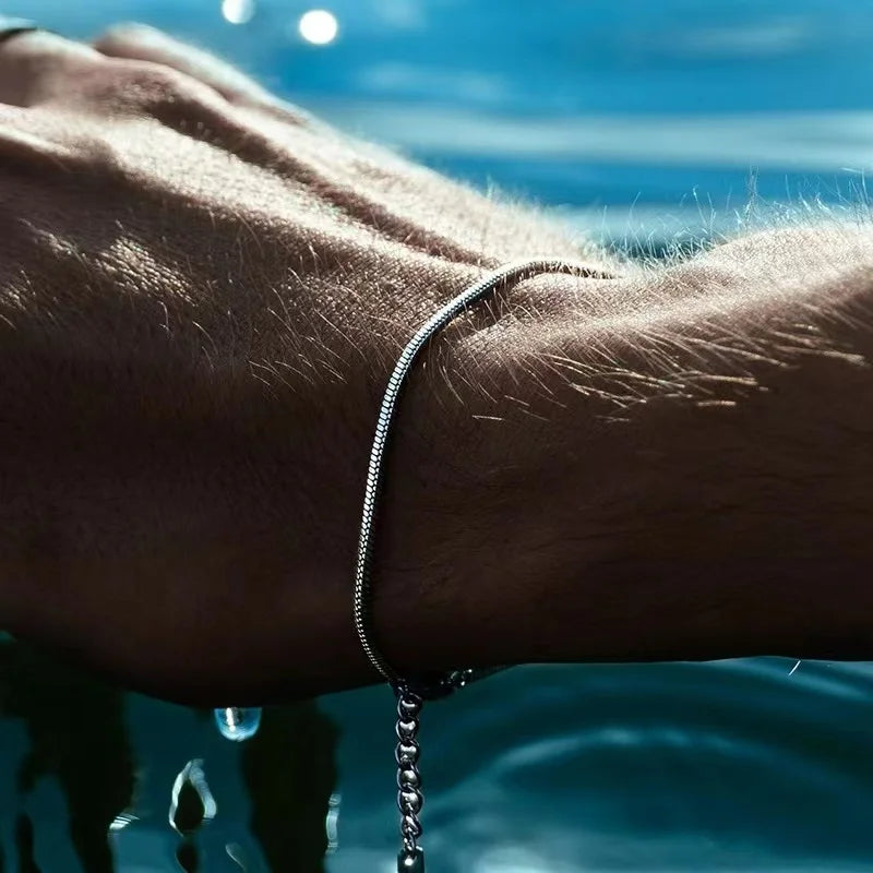 Stainless Steel Snake Bone Bracelet – SteelPulse™