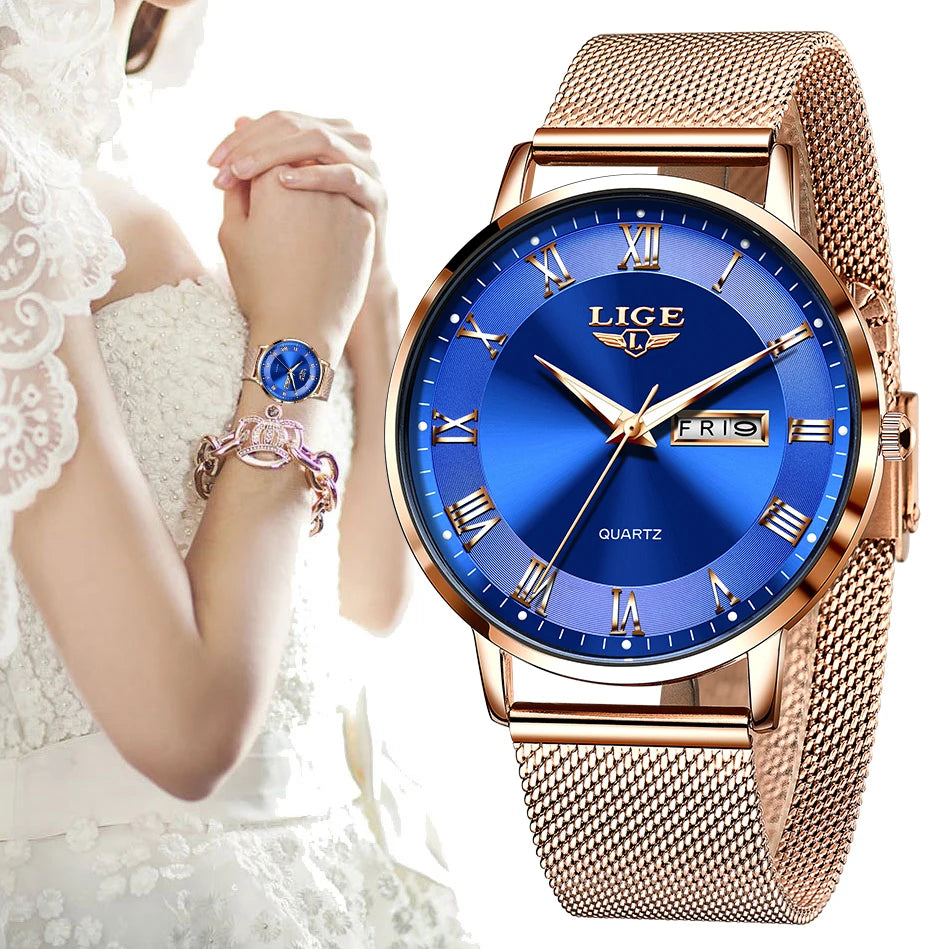 LIGE Luxury Bracelet Watch – 2024 Edition