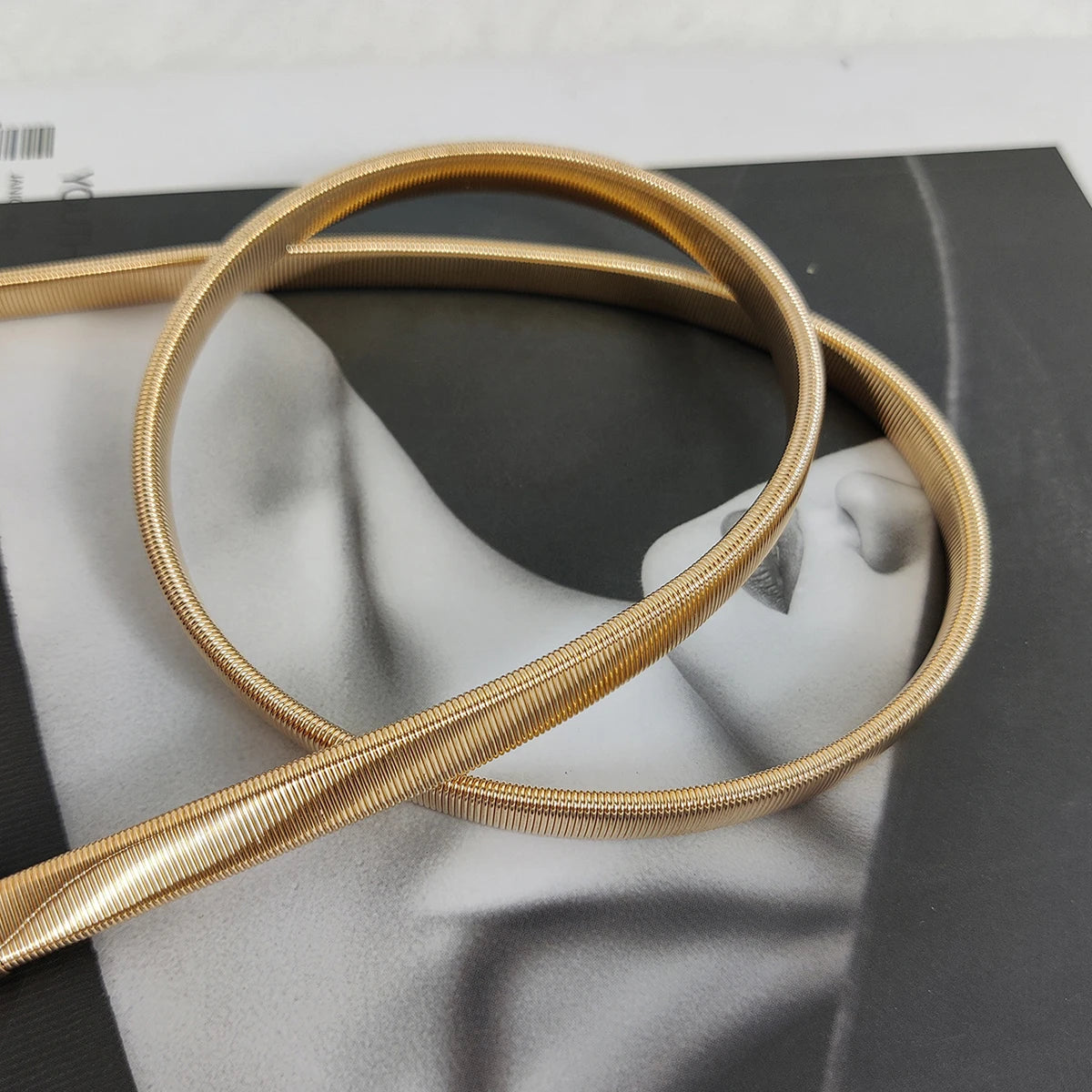 Elastic Rhinestone Chain Belt – GlimmerGold™