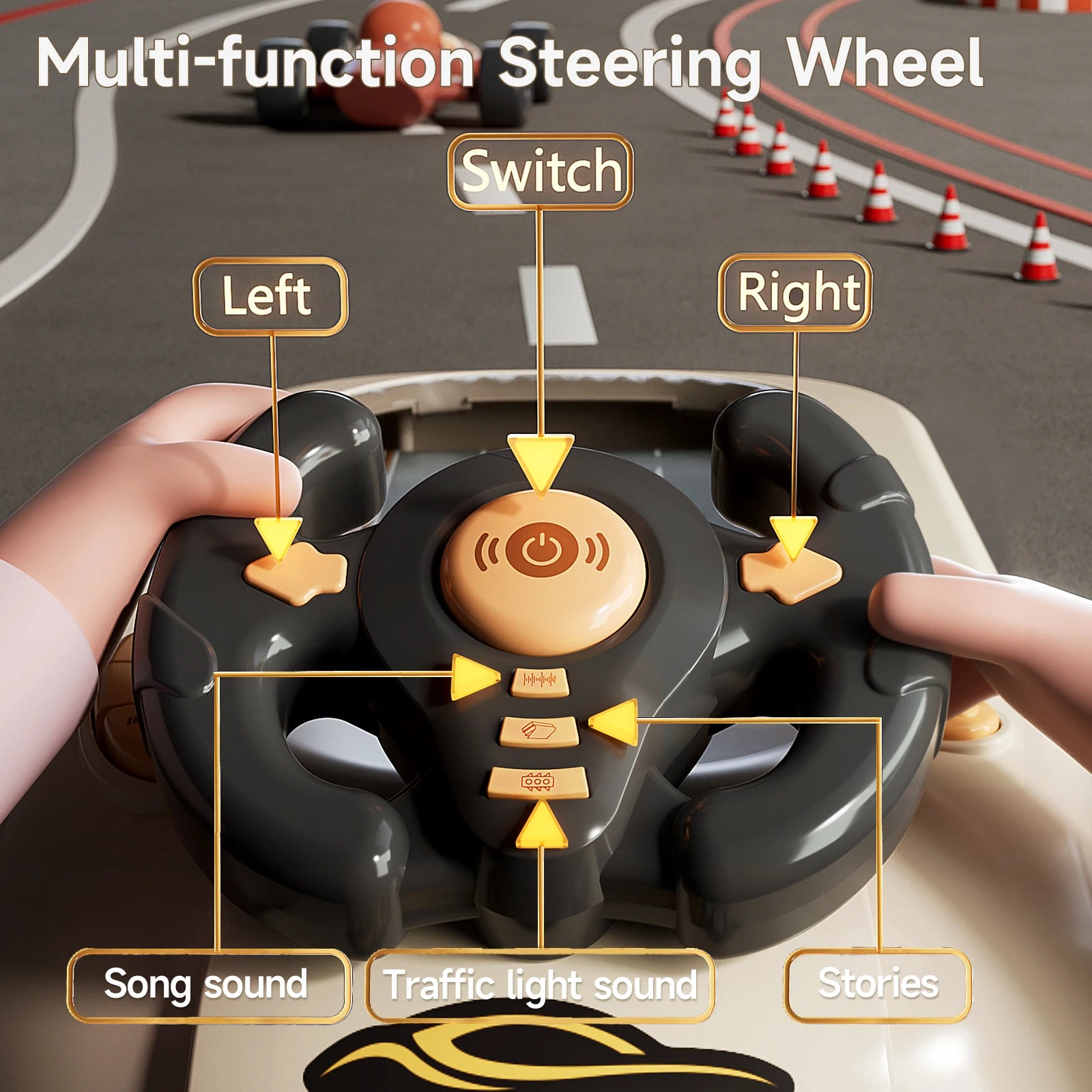 🏎️ Mini Racer Pro – Steering Wheel Racing Game for Kids