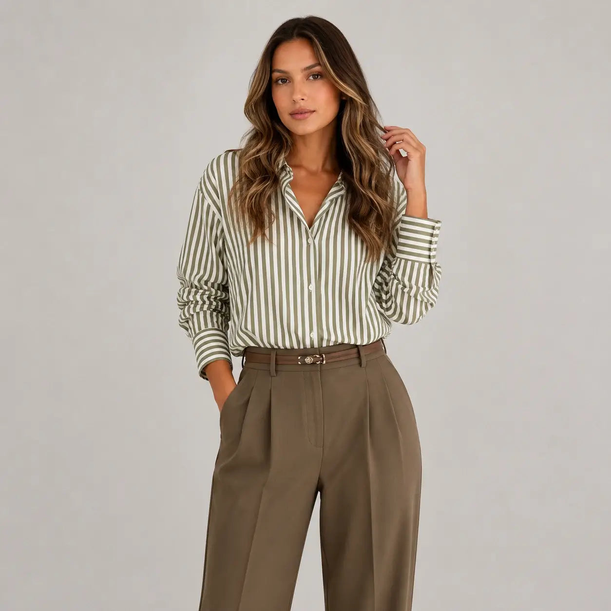 Camisa Elegante de Manga Larga para Mujer