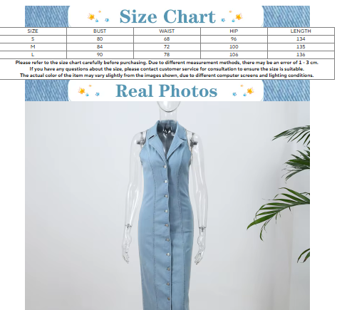 Denim Elegance Maxi – Aurelia™