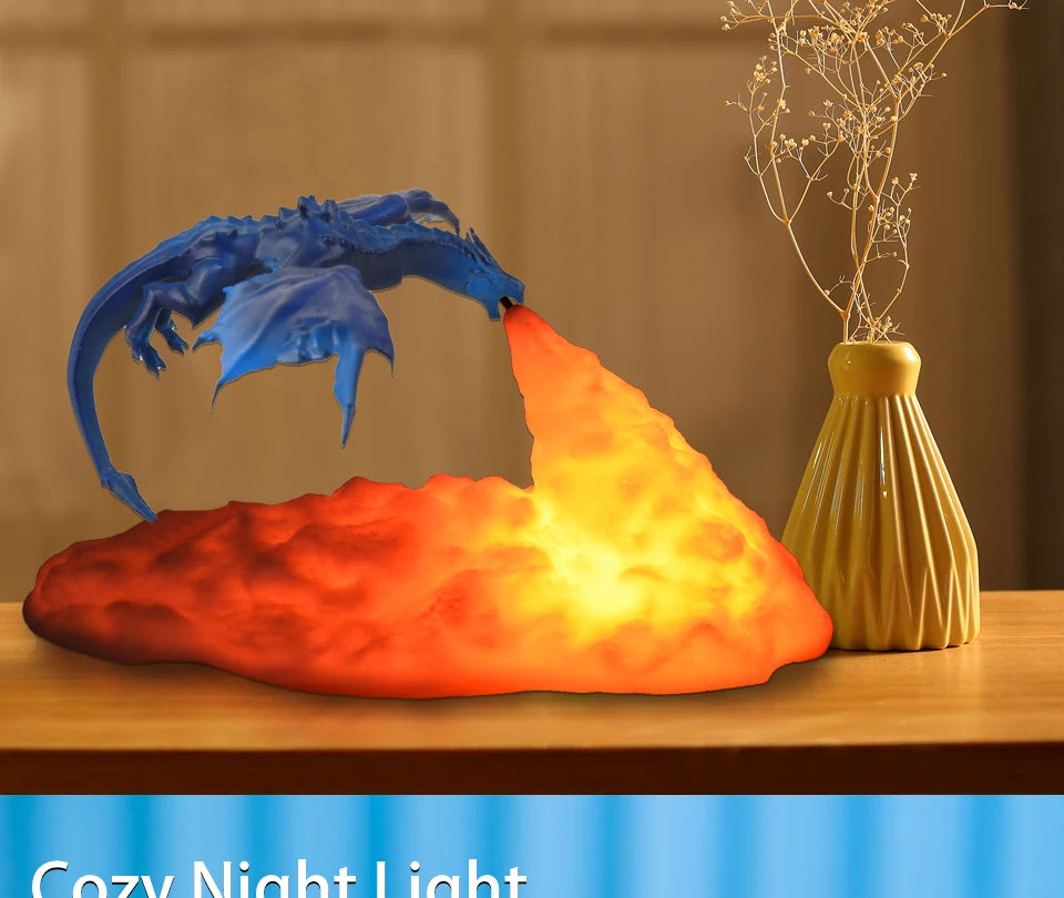 Fire &amp; Ice Dragon Lamp – DragonAura™
