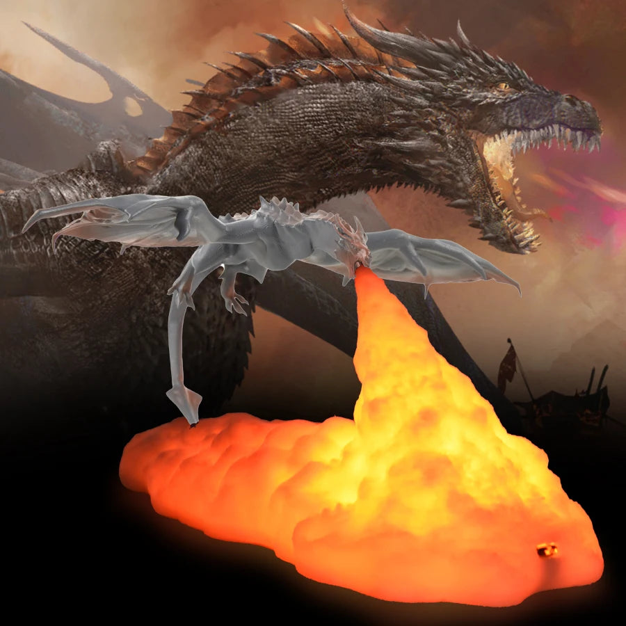 Fire &amp; Ice Dragon Lamp – DragonAura™