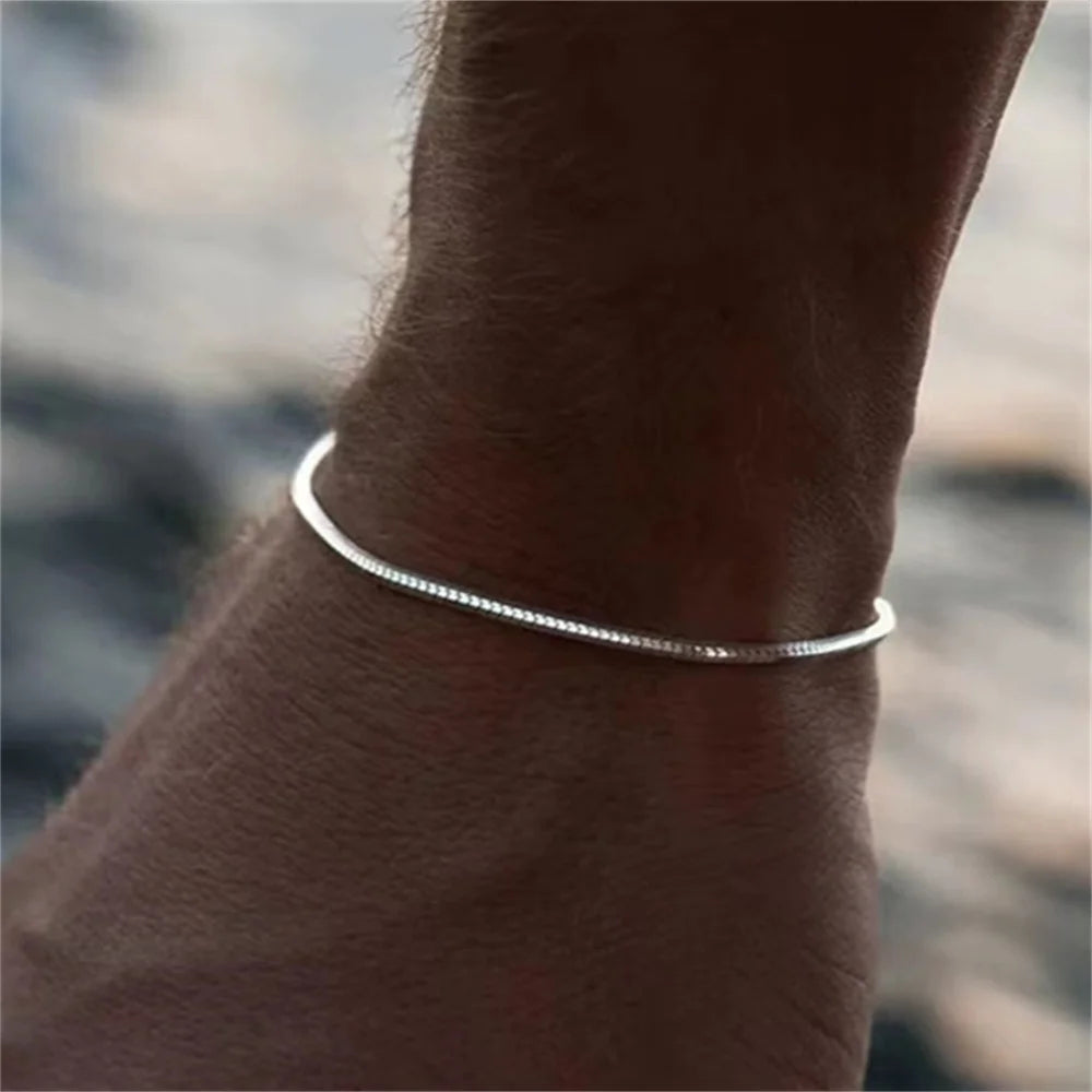 Stainless Steel Snake Bone Bracelet – SteelPulse™