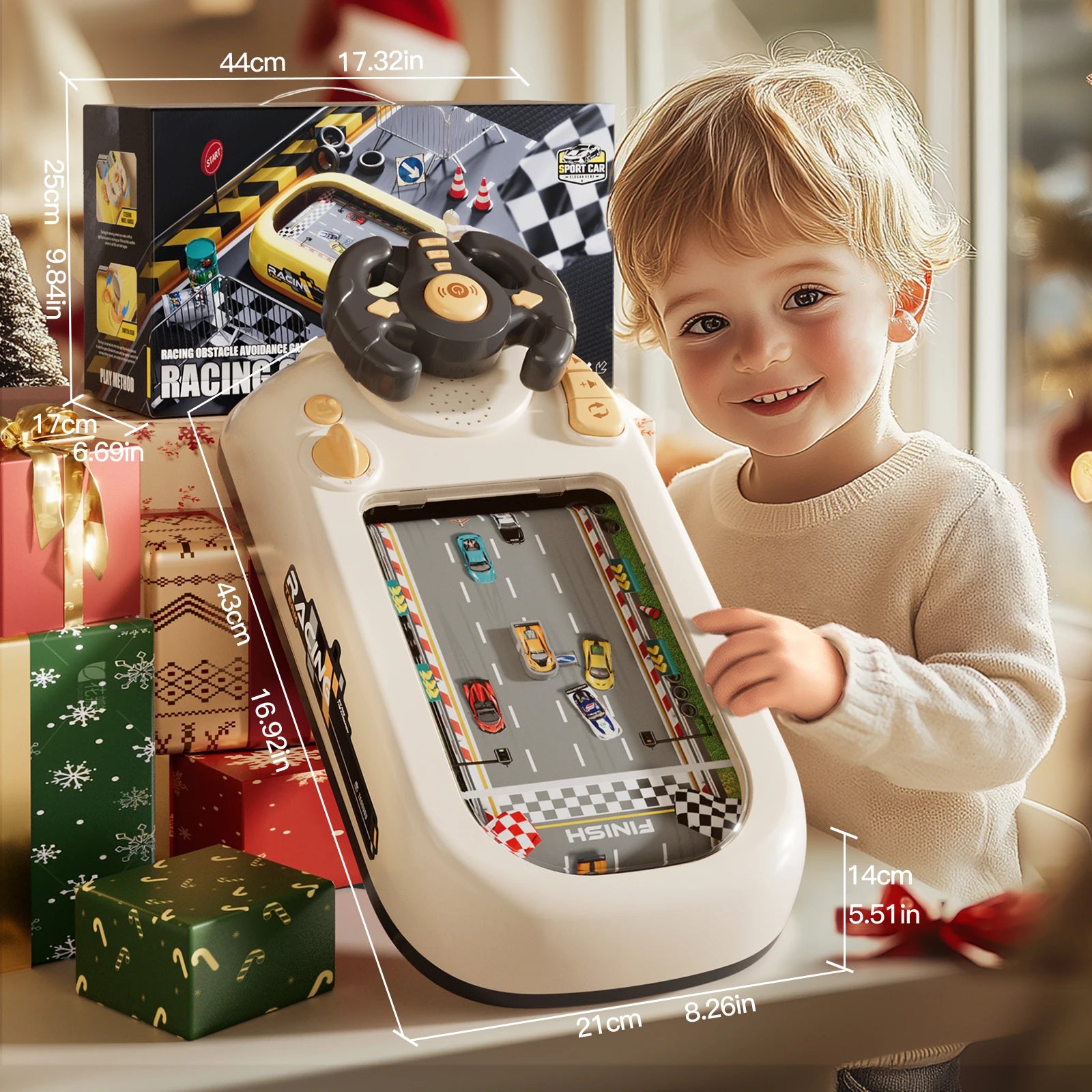 🏎️ Mini Racer Pro – Steering Wheel Racing Game for Kids