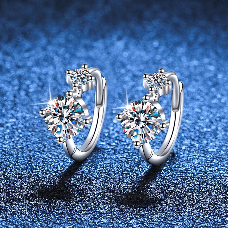 Full Moissanite Hoop Earrings – Éclat™