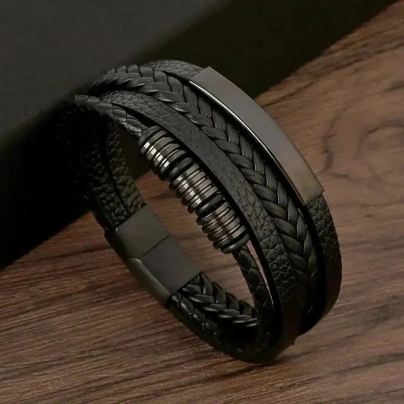 Multi-Layer Leather Bracelet – UrbanEdge™