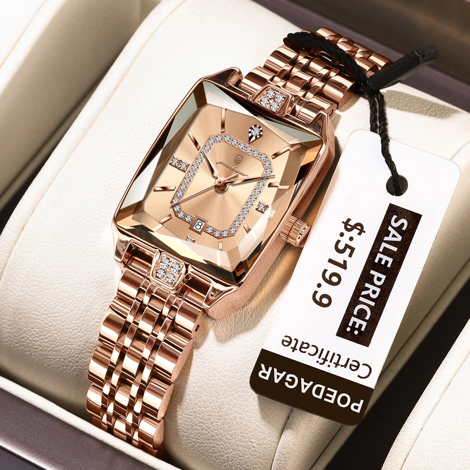 Luxury Ladies Quartz Watch – Poedagar Elegance™