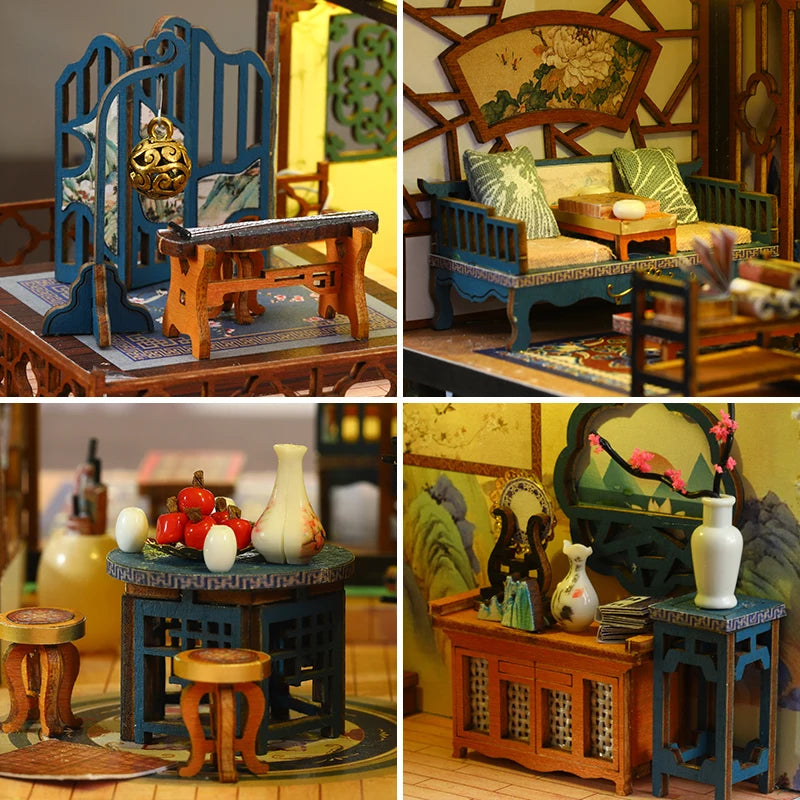 DIY Wooden Dollhouse – Miniature Craft Model