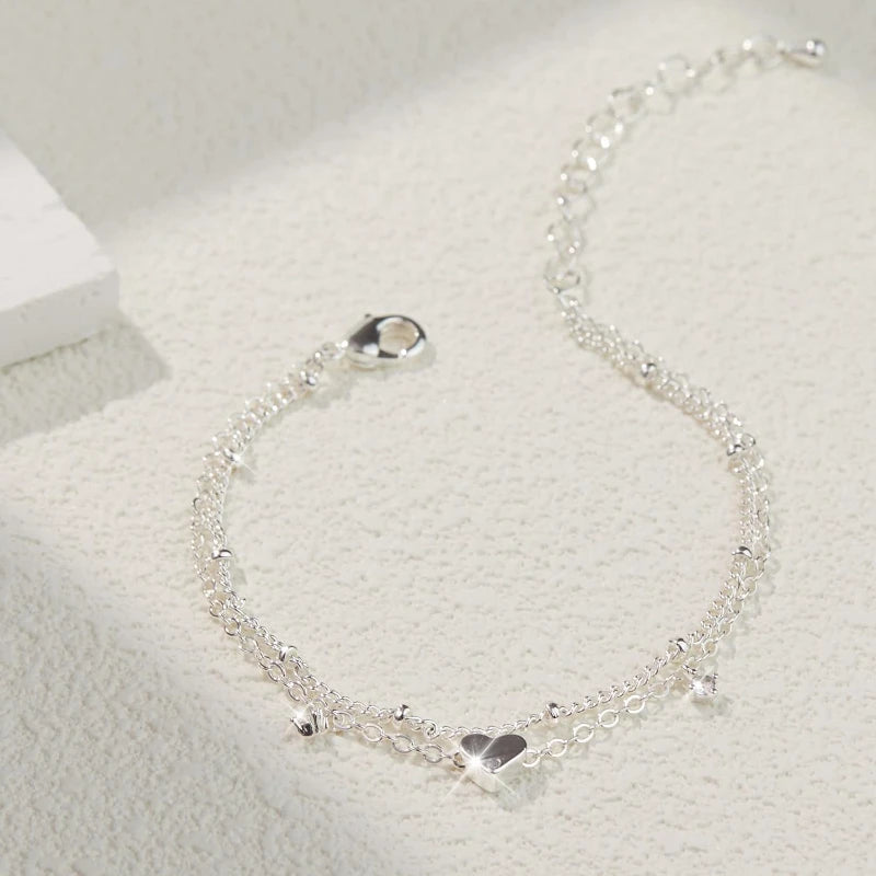 HeartLink™ – Waterproof CZ Anklet