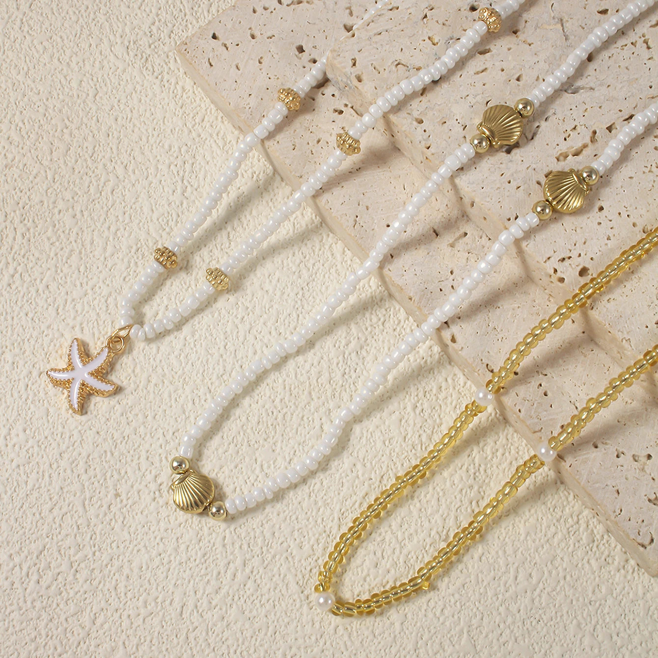 Starfish Charm Bead Necklace – OceanaBloom™