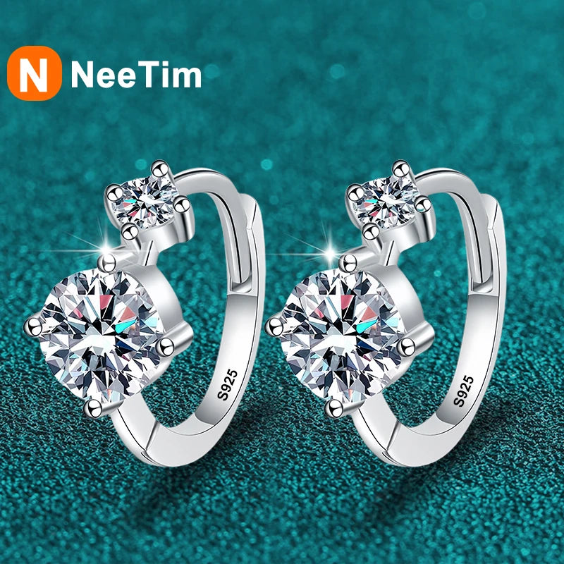 Full Moissanite Hoop Earrings – Éclat™