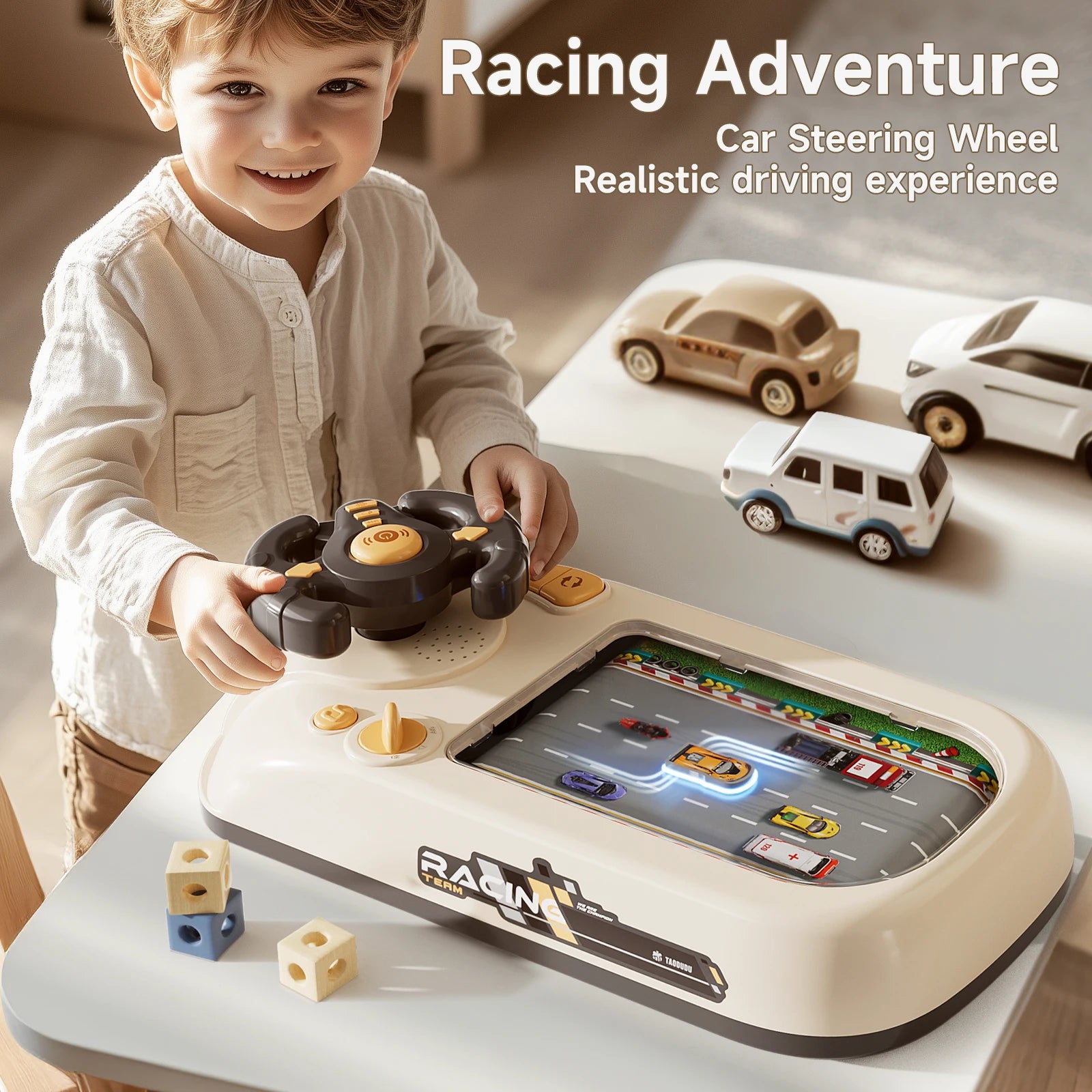 🏎️ Mini Racer Pro – Steering Wheel Racing Game for Kids