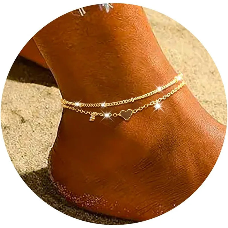 HeartLink™ – Waterproof CZ Anklet