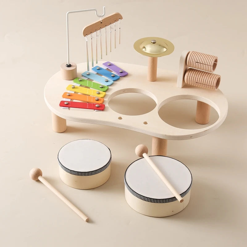 🎵 Wooden Music Table – Inspire Musical Genius from Day One