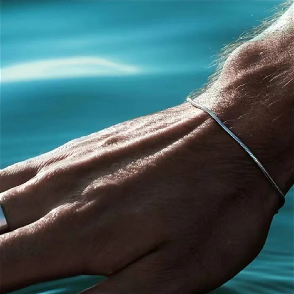 Stainless Steel Snake Bone Bracelet – SteelPulse™