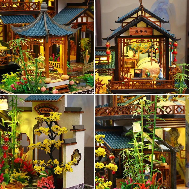DIY Wooden Dollhouse – Miniature Craft Model