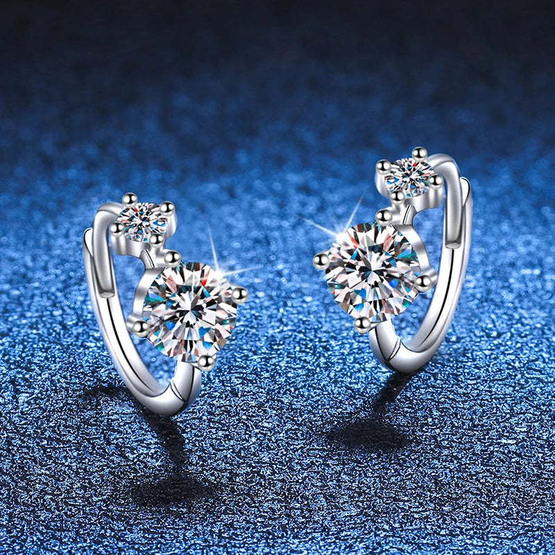 Full Moissanite Hoop Earrings – Éclat™