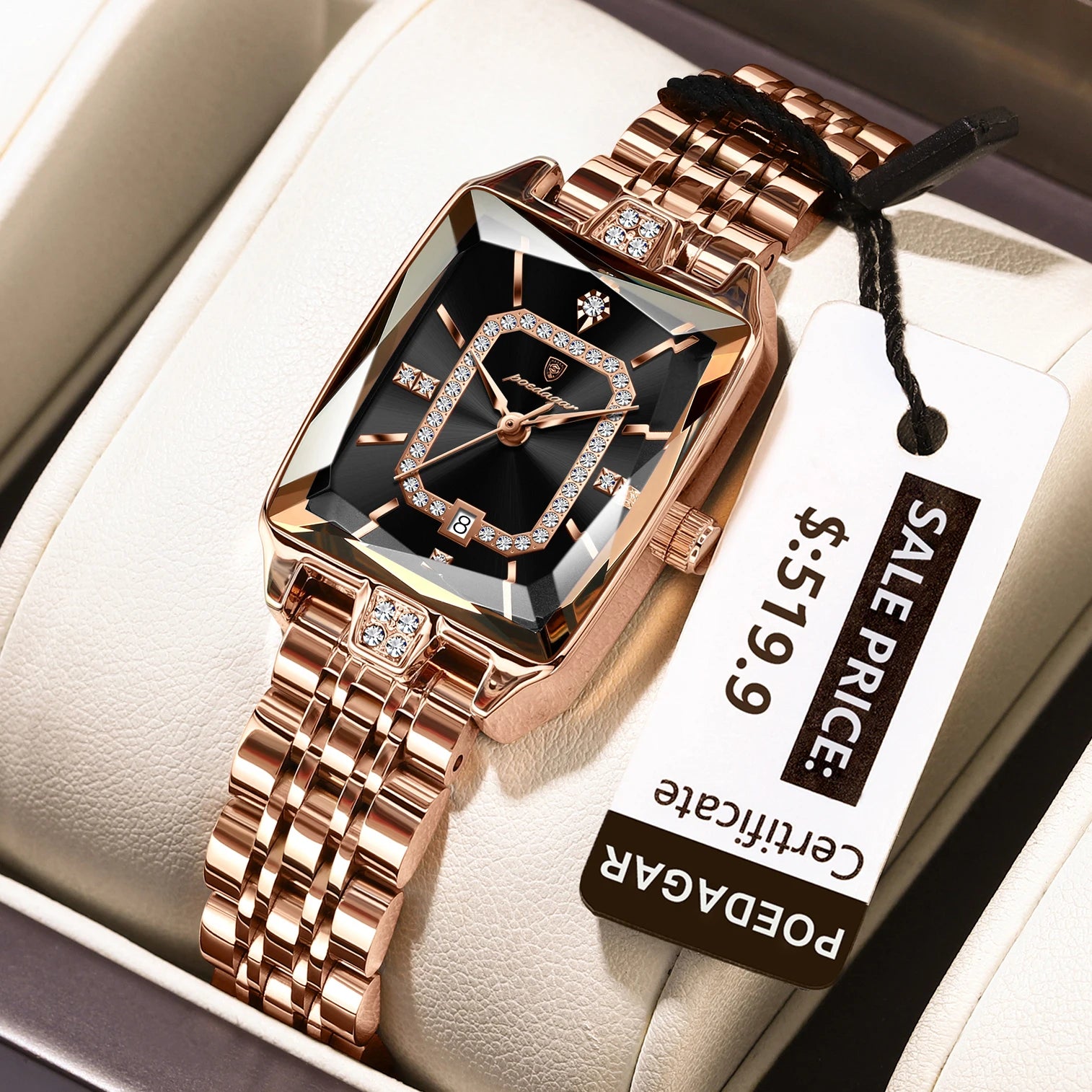 Luxury Ladies Quartz Watch – Poedagar Elegance™
