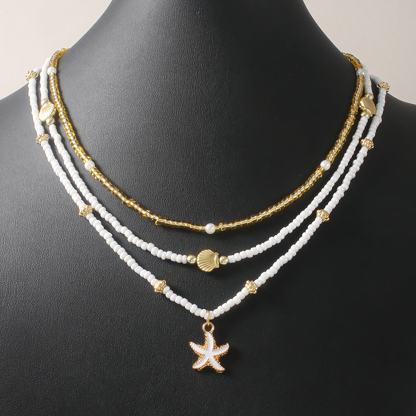 Starfish Charm Bead Necklace – OceanaBloom™